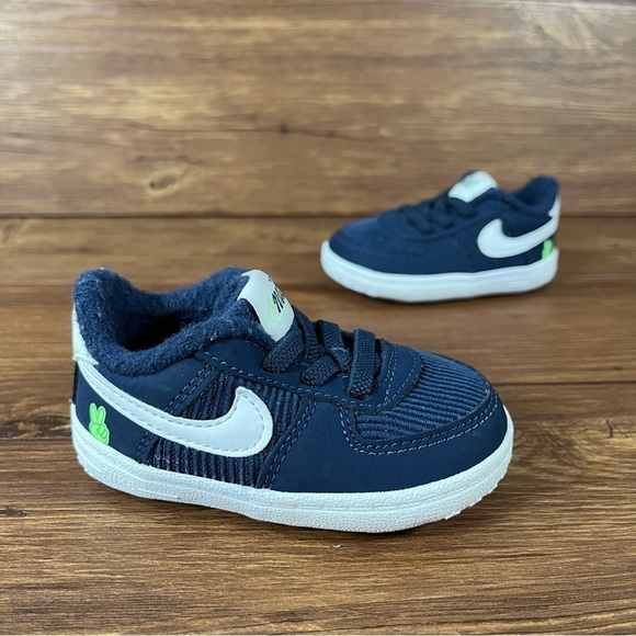Nike Air Force 1 Blue Crib Booties Size 4C Shoes - Picture 9 of 9